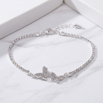 Flutter & Shine - Crystal Butterfly Bracelet