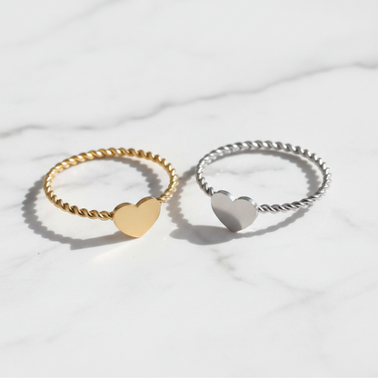 Heart Rings Marble Shot